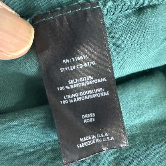 Amadi Anthropologie‎ Dress Small Green Rossi Tunic Ruffled Ruched Boho - Picture 5 of 10